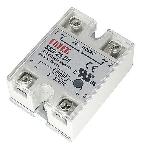 Relé Estado Sólido Ssr-25da 3-32vcc Entrada 25a Nfe 0