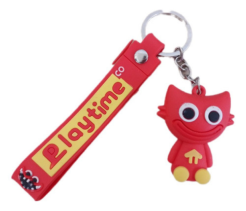 Llavero Huggy Wuggy Rojo Silicona Con Gancho Poppy Playtime 0