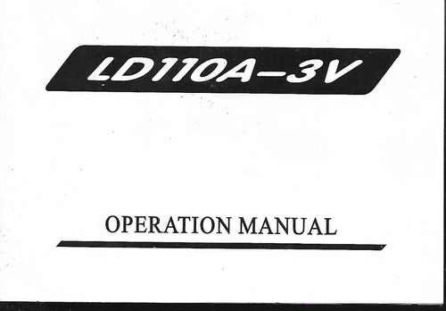 Manual / Ld110a-3v / En Ingles 0