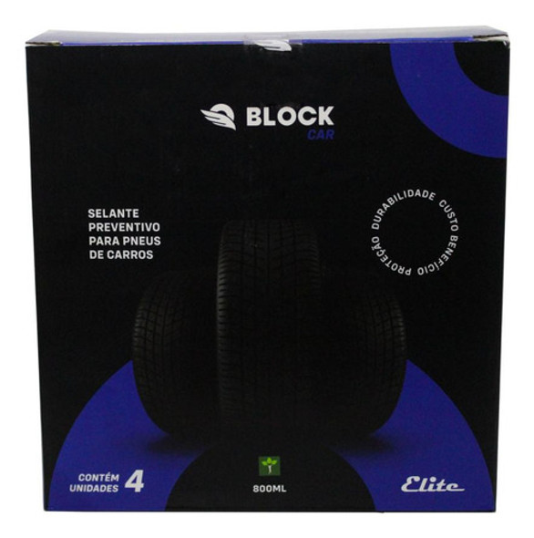 Kit 4 Selantes Preventivo Contra Furos De Pneus Block Car 1