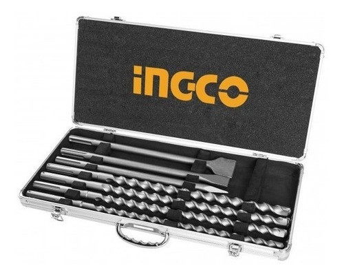 Jgo Mechas Y Puntas Ingco P/rotomartillo Sds Max Valija 0