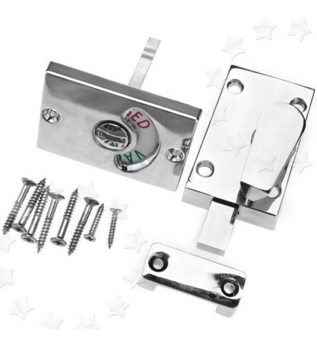 Nuevo Aseo Indicador Perno Puerta Vacante Y A Cerradura Crom 0