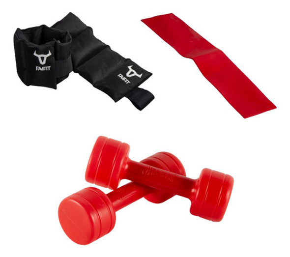 Par Tobilleras 3kg /mancuernas Recargables 3kg/banda Látex 0