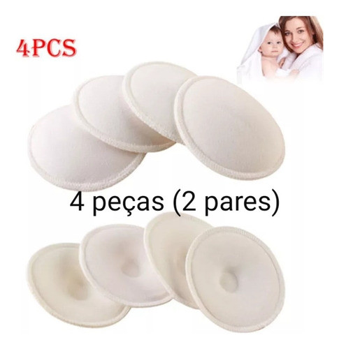Absorventes Amamentação Reutilizável 4 Unid 0