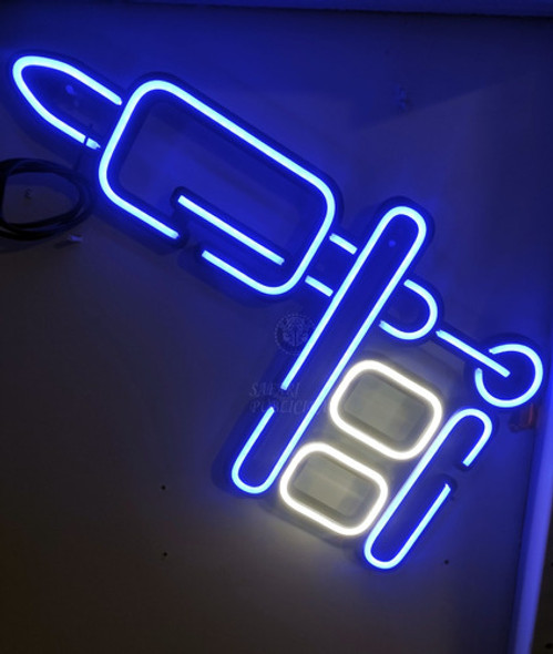 Cartel Neón Led Maquina De Tatuar - Deco - Luminoso 1