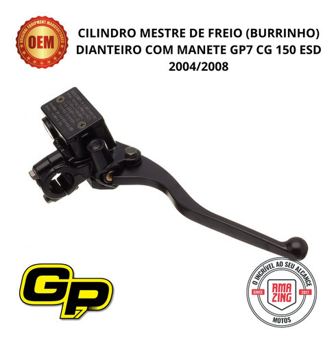 Cilindro Mestre Freio Dianteiro + Manete Cg 150 2004/2008 Gp 1