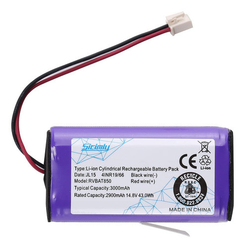 Bateria De 3000 Mah 14.8v 43wh Para Shark Iq Rv850 Rv850c 0
