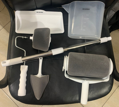 Rodillo Microfibra Recargable Pintar + Mezclador De Pintura 1