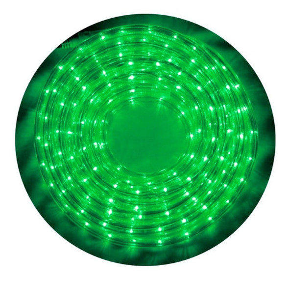 Manguera Led Verde 220v Silicona + Controlador 5 Mts 0