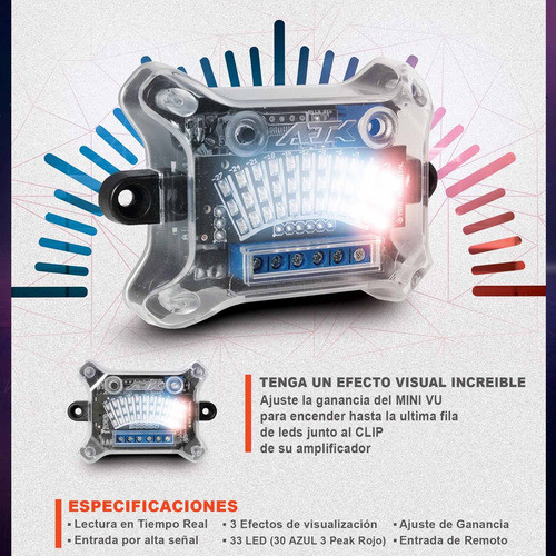 Central Mini Vumetro Ajk Luces Led Efectos Audioritmica 1