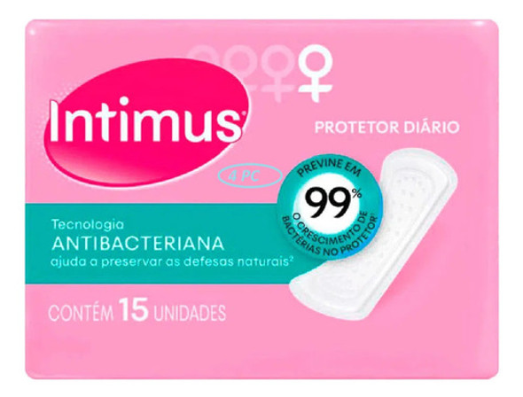 4 Pc Protetor Diário Tecnologia Antibacterian  Intimus 0 4 Pc Protetor Diário Tecnologia Antibacterian  Intimus 0