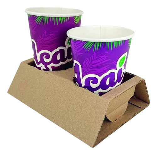 Suporte Porta Copos Papelão Para 2 Copos Delivery - 100 Unid 0