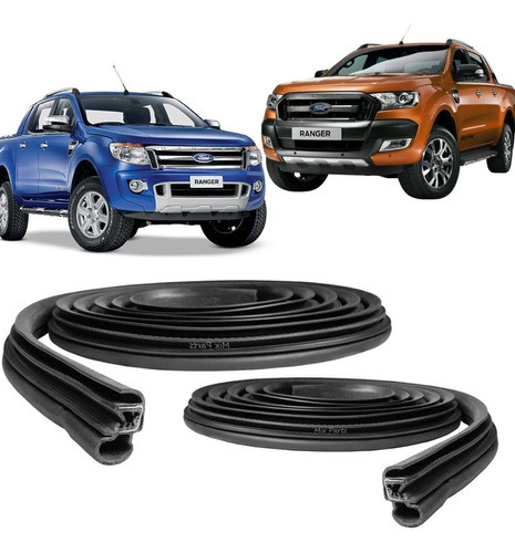 Par De Borrachas Porta Ford Ranger 2013-2022 0