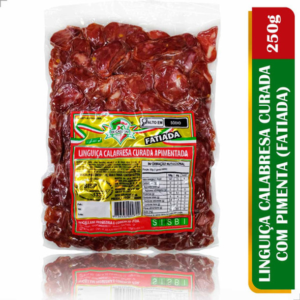 250g  Linguiça Curada Fatiada Com Pimenta - Receita Italiana 0