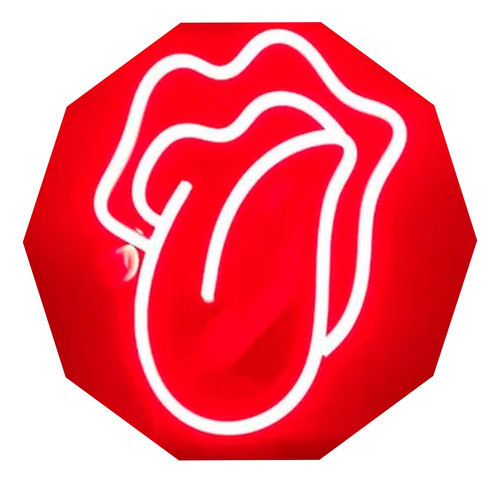 Cartel Neón Led Mini Lengua Rolling Stones 0