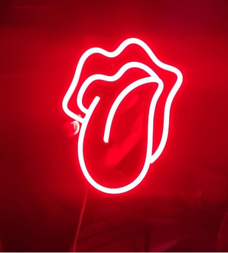 Cartel Neón Led Mini Lengua Rolling Stones 1