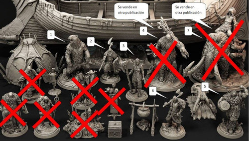 Miniaturas Vikingas Escala 1/32, Color Blanco 1