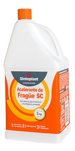 Acelerante De Fragüe Sin Cloruro 1 Kg Sinteplast 0