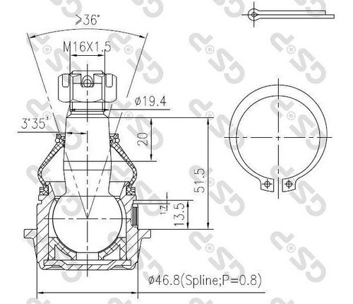 Rotula Inf (2wd) Ayd Kia Camion K2500 (bongo) 08 0