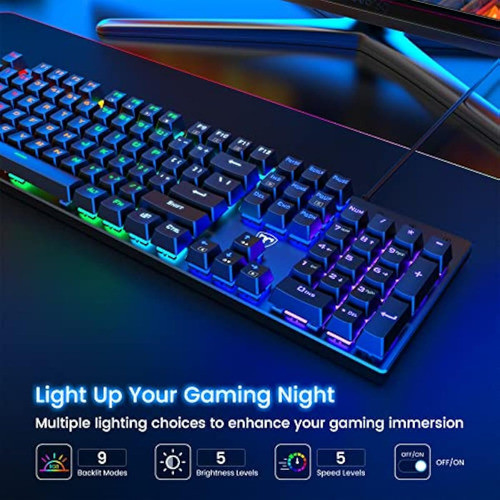 Teclado Mecánico Para Juegos, Rgb De 104 Teclas 1
