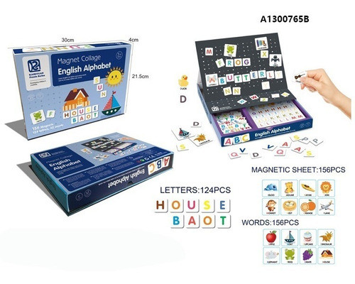 Letras E Imágenes Magnéticos Juego Didáctico Magnet Collage 1