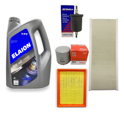 Kit Filtros Chevrolet Corsa Agile + Aceite 15w40 Ypf Elaion 0