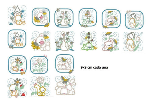 Matrices P/maquinas Bordadoras Animalitos Apliq Adorno Bebe 1