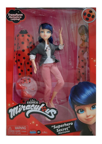 Muñeca Articulada De Moda Miraculous - Marinette Con Disfraz 0
