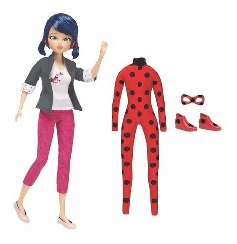 Muñeca Articulada De Moda Miraculous - Marinette Con Disfraz 1
