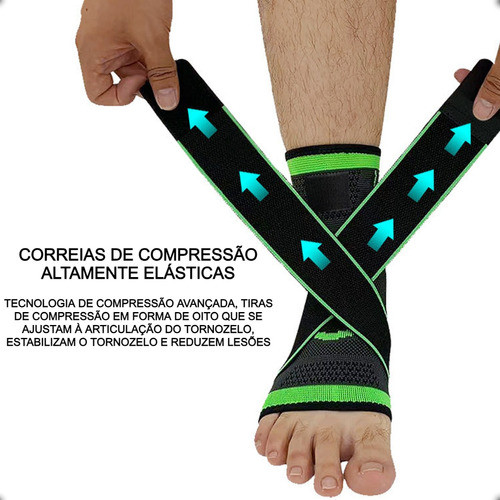 Tornozeleiras Ortopédica Ajustável + 1 Gel Massageador Forte 1