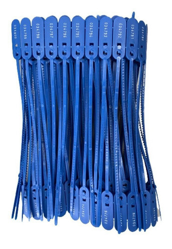 1000 Lacre Para Malote Numerado 23cm Azul Segurança 0