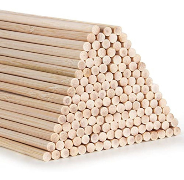 Varillas Madera Lisa Redondas Ø 22mm X 1.00 M Guatambu X 3u 0