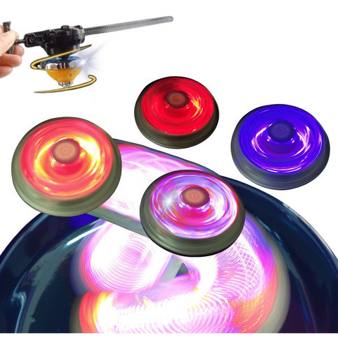 Beyblade Pião 4 Bayblade Com Led Luz Com Lançadores E Arena 1