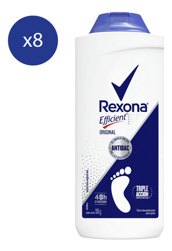 Pack Talco Para Pies Rexona Efficient Original 0