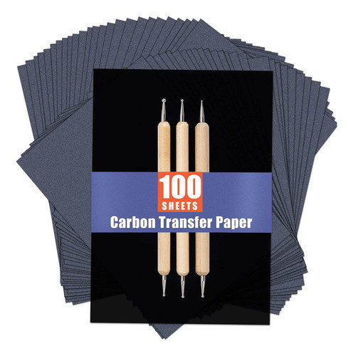 Papel De Carbón Para Arte Y Diy, 37x25 Cm, 150 Hojas 0