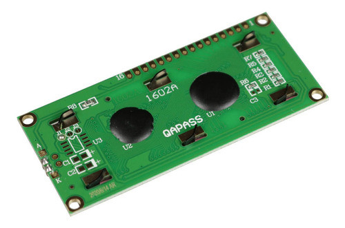 Display Lcd 16x2 5v Hd44780 Backlight Verde E Letras Pretas 1