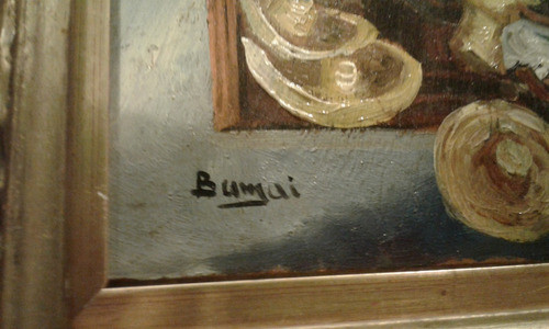 Cuadro Marroquí Óleo Sobre Madera Con Marco De Madera 1