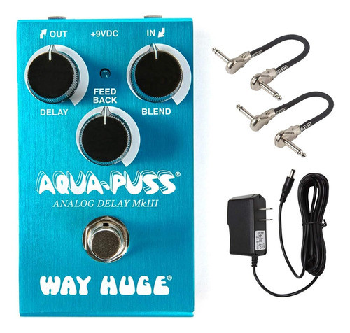 ~? Enorme Wm71 Aqua-puss Analog Delay Effects Pedal Bundle C 0