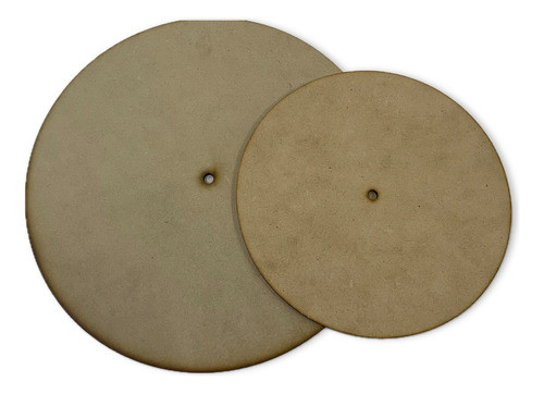 Circulos Para Reloj Con Orificio Fibrofacil 40cm En 3mm X6u 0