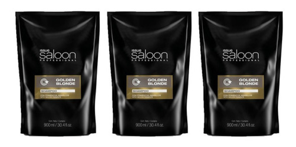Kit X 3 Shampoo Golden Blonde Issue Professional X 900 Ml 0