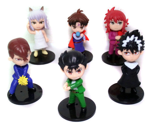 Yu Yu Hakusho Kit Com 6 Bonecos Miniaturas Yusuke Kurama E + 0