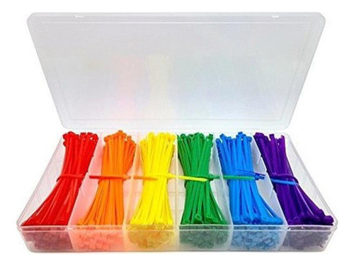 Lenitech 4 Multipurpose Cable Ties 600 Piezas Surtidas De Co 0
