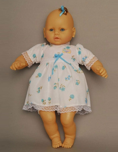 Bebote De Goma Y Tela Grande Con Vestido Turby Muñeca 57 Cm. 1