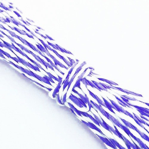 Lbc Baker Twine - Hilo De Algodón Blanco Y Violeta 8 Metros 0