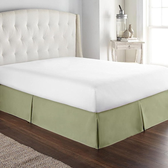 ~? Hc Collection Sage King Bed Skirt - Dust Ruffle W / 14 In 0