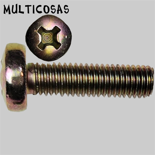 Saldo 26 Tornillos Rex Bicromatizado 8x35mm 100%rosca Cruz 1