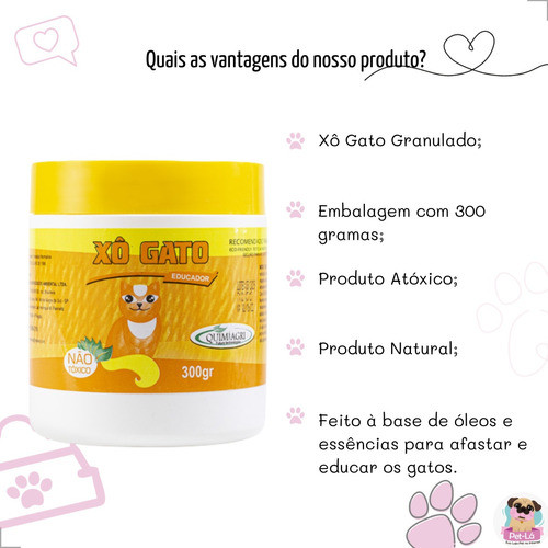 Kit Com 2u Xo Gato Repelente Afasta 300g Granulado Quimiagri 1