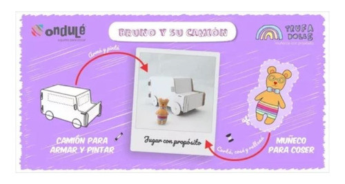 Camión Para Armar Y Pintar + Muñeco Para Coser - Ondulé 0