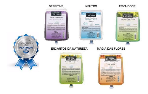 Kit Sabonete Espuma Refil 700ml Premisse Fragancia Diversas 1