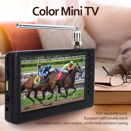Tv Portátil De 13 Cm Con Batería Recargable Para Viajes 1
